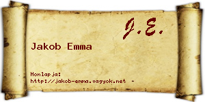 Jakob Emma névjegykártya