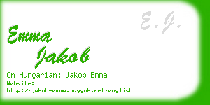 emma jakob business card